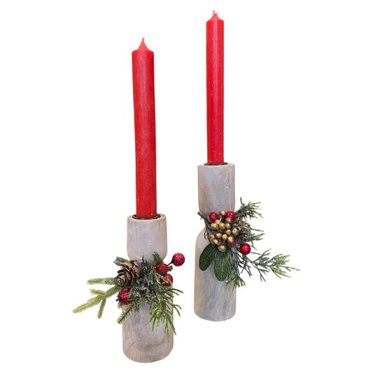 Decorative White Candle Holder