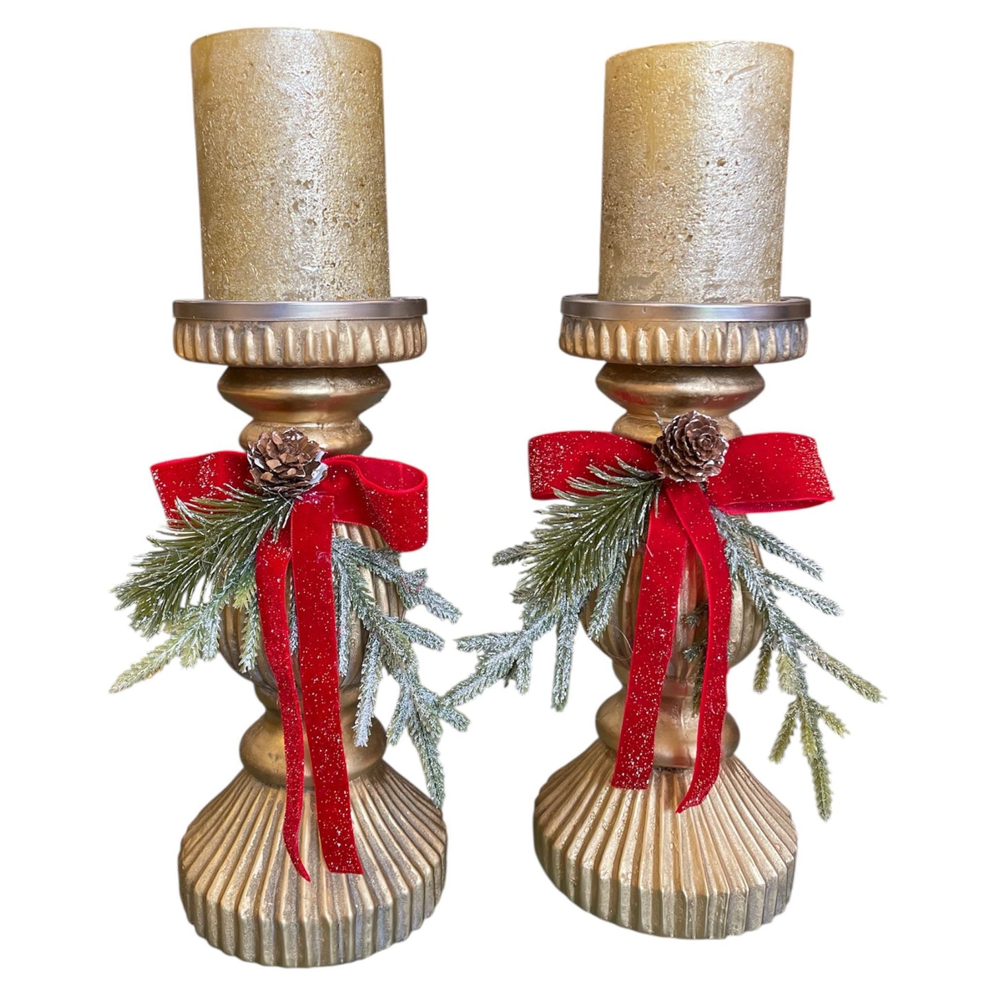 Pair of Golden Candlestick Design