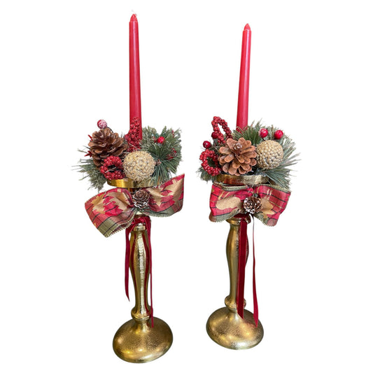 Thin Gold Candle Holder Design