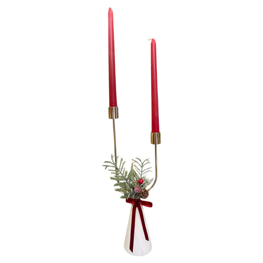 White Marble Candle Holder Design
