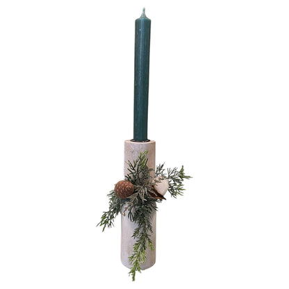 Decorative White Candle Holder