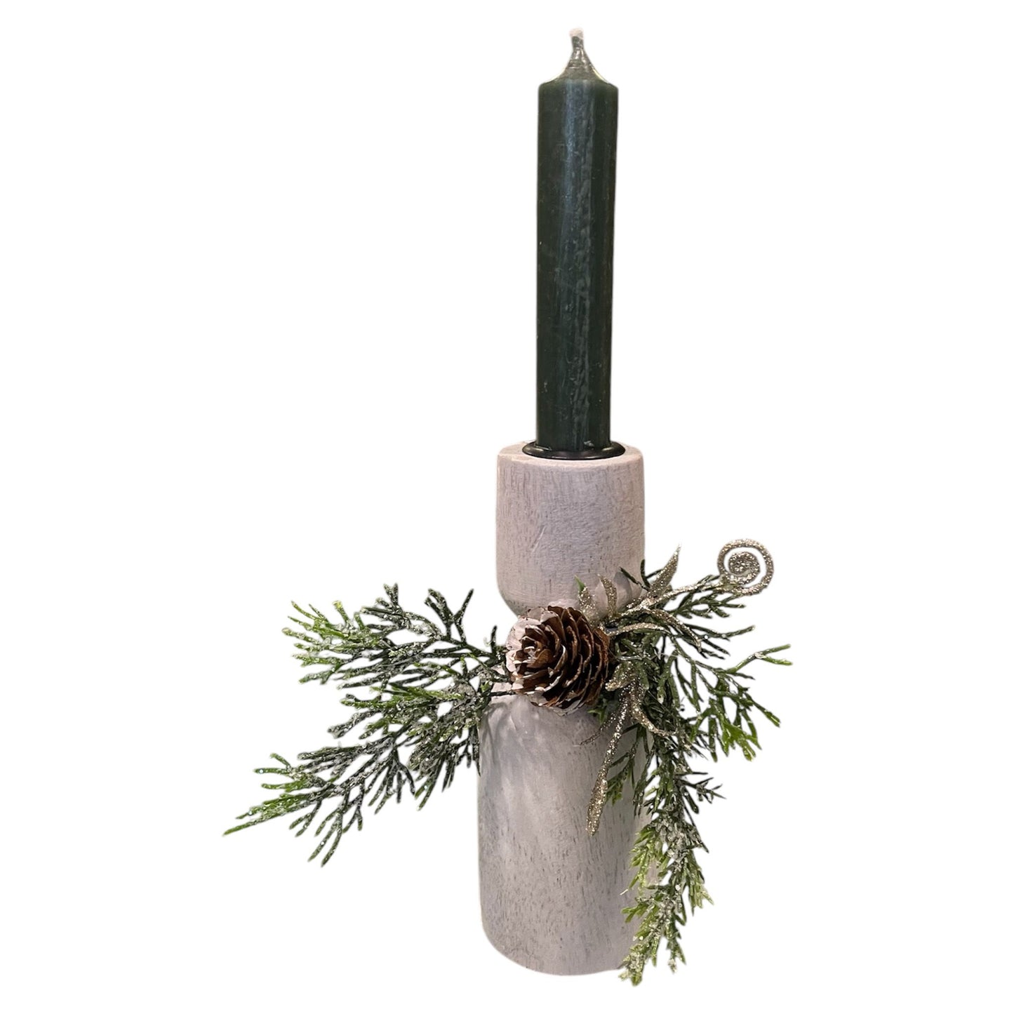 Decorative White Candle Holder