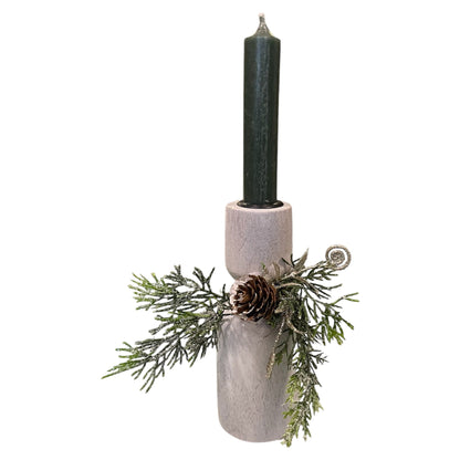 Decorative White Candle Holder