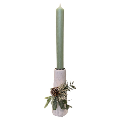 Decorative White Candle Holder