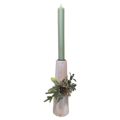 Decorative White Candle Holder
