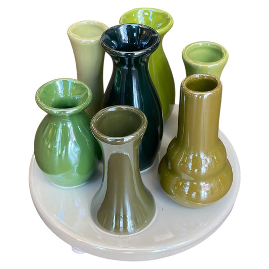 Multi-Round Green Hue Vase