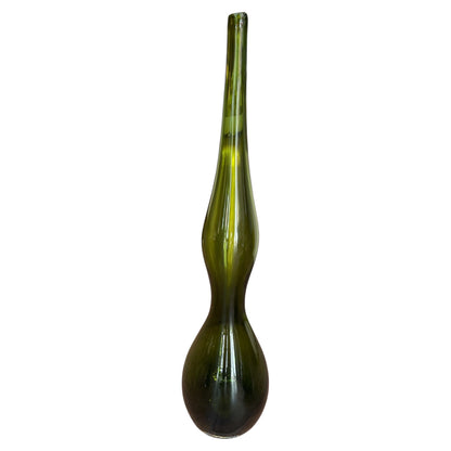Vintage Olive Glass Vase