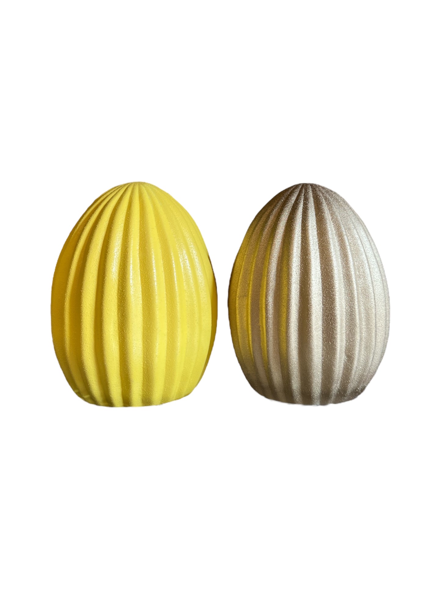 Ceramic Easter Egg in Beige & White